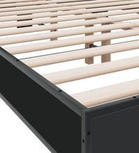 Bettgestell Schwarz 120x200 cm Holzwerkstoff und Metall