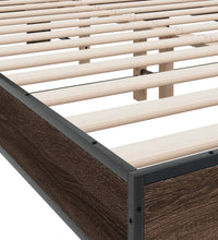 Bettgestell Braun Eichen-Optik 120x190 cm Holzwerkstoff Metall
