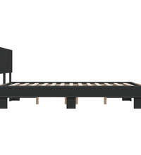 Bettgestell Schwarz 135x190 cm Holzwerkstoff und Metall