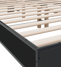 Bettgestell Schwarz 140x190 cm Holzwerkstoff und Metall