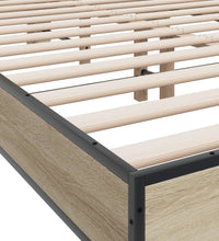Bettgestell Sonoma-Eiche 140x190 cm Holzwerkstoff und Metall