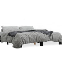 Bettgestell Schwarz 200x200 cm Holzwerkstoff und Metall