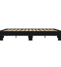 Bettgestell Schwarz 200x200 cm Holzwerkstoff und Metall
