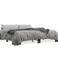 Bettgestell Räuchereiche 200x200 cm Holzwerkstoff und Metall