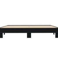 Bettgestell Schwarz 180x200 cm Holzwerkstoff und Metall