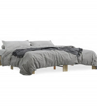 Bettgestell Sonoma-Eiche 180x200 cm Holzwerkstoff und Metall