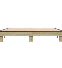 Bettgestell Sonoma-Eiche 180x200 cm Holzwerkstoff und Metall