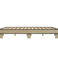 Bettgestell Sonoma-Eiche 180x200 cm Holzwerkstoff und Metall