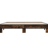 Bettgestell Räuchereiche 180x200 cm Holzwerkstoff und Metall