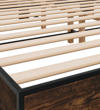 Bettgestell Räuchereiche 180x200 cm Holzwerkstoff und Metall