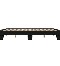 Bettgestell Schwarz 160x200 cm Holzwerkstoff und Metall