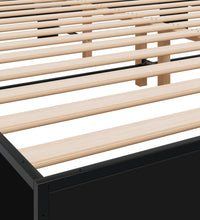 Bettgestell Schwarz 160x200 cm Holzwerkstoff und Metall