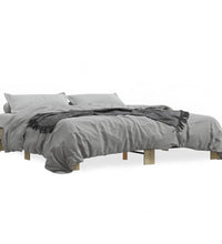 Bettgestell Sonoma-Eiche 160x200 cm Holzwerkstoff und Metall