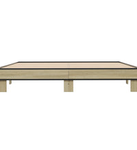 Bettgestell Sonoma-Eiche 160x200 cm Holzwerkstoff und Metall