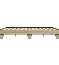 Bettgestell Sonoma-Eiche 160x200 cm Holzwerkstoff und Metall