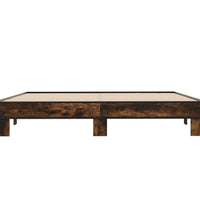 Bettgestell Räuchereiche 160x200 cm Holzwerkstoff und Metall