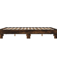 Bettgestell Räuchereiche 160x200 cm Holzwerkstoff und Metall