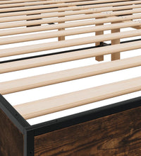 Bettgestell Räuchereiche 160x200 cm Holzwerkstoff und Metall