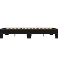 Bettgestell Schwarz 150x200 cm Holzwerkstoff und Metall
