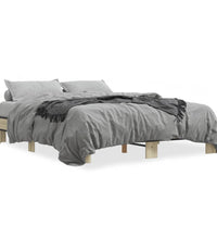 Bettgestell Sonoma-Eiche 150x200 cm Holzwerkstoff und Metall