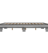 Bettgestell Grau Sonoma 150x200 cm Holzwerkstoff und Metall