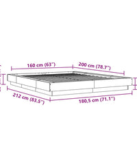 Bettgestell Sonoma-Eiche 160x200 cm Holzwerkstoff