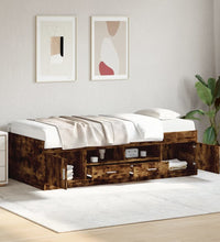 Tagesbett mit Schubladen ohne Matratze Räuchereiche 100x200 cm