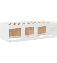 Tagesbett mit Schubladen Weiß 90x200 cm Holzwerkstoff