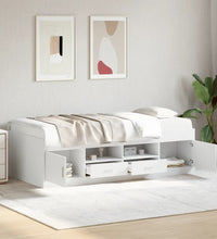 Tagesbett mit Schubladen ohne Matratze Weiß 75x190 cm