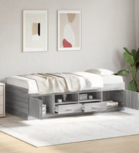 Tagesbett mit Schubladen ohne Matratze Grau Sonoma 75x190 cm
