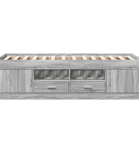 Tagesbett mit Schubladen ohne Matratze Grau Sonoma 75x190 cm