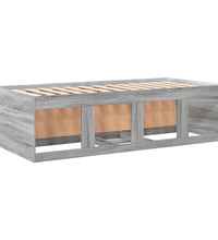 Tagesbett mit Schubladen ohne Matratze Grau Sonoma 75x190 cm