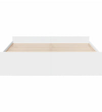 Bettgestell mit Schubladen Weiß 200x200 cm Holzwerkstoff