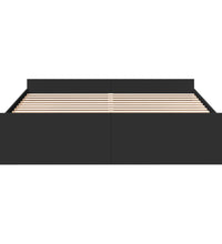 Bettgestell mit Schubladen Schwarz 200x200 cm Holzwerkstoff