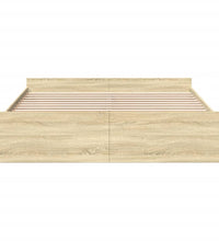 Bettgestell mit Schubladen Sonoma-Eiche 200x200cm Holzwerkstoff