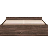 Bettgestell mit Schubladen Braun Eichen-Optik 200x200 cm