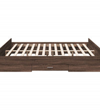 Bettgestell mit Schubladen Braun Eichen-Optik 200x200 cm