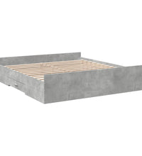 Bettgestell mit Schubladen Betongrau 180x200 cm Holzwerkstoff