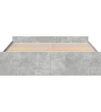 Bettgestell mit Schubladen Betongrau 180x200 cm Holzwerkstoff