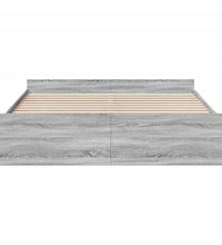 Bettgestell mit Schubladen Grau Sonoma 180x200cm Holzwerkstoff