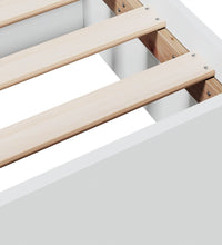 Bettgestell mit Schubladen Weiß 160x200 cm Holzwerkstoff