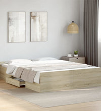 Bettgestell mit Schubladen Sonoma-Eiche 160x200cm Holzwerkstoff