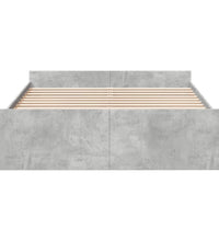 Bettgestell mit Schubladen Betongrau 160x200 cm Holzwerkstoff