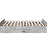Bettgestell mit Schubladen Betongrau 160x200 cm Holzwerkstoff