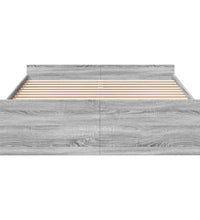 Bettgestell mit Schubladen Grau Sonoma 160x200 cm Holzwerkstoff