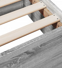 Bettgestell mit Schubladen Grau Sonoma 160x200 cm Holzwerkstoff