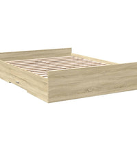Bettgestell mit Schubladen Sonoma-Eiche 150x200cm Holzwerkstoff
