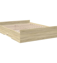 Bettgestell mit Schubladen Sonoma-Eiche 150x200cm Holzwerkstoff