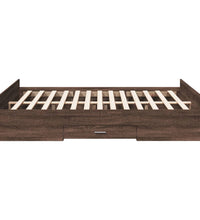 Bettgestell mit Schubladen Braun Eichen-Optik 150x200 cm