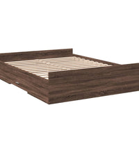 Bettgestell mit Schubladen Braun Eichen-Optik 150x200 cm